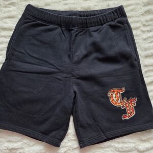 Teddy Fresh Black Shorts with Red Logo